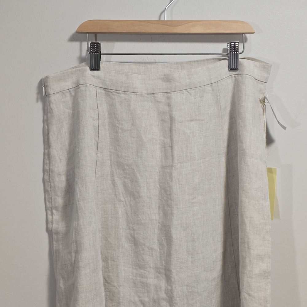 Wilfred Chariot 100% Linen Natural Ecru Maxi Skirt - Picture 3 of 9